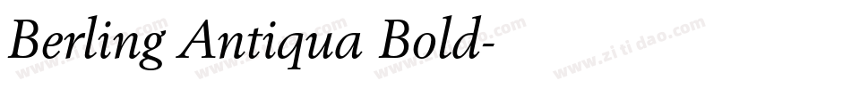 Berling Antiqua Bold字体转换
